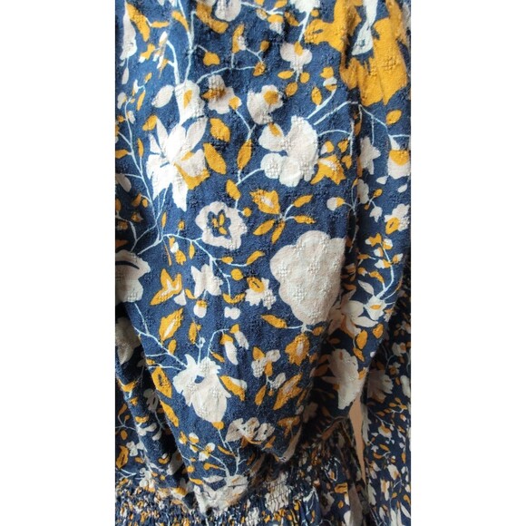 Peplum Top Blouse Small Floral Bohemian Hippie Indie 70s Boho Chic Cottagecore - Picture 3 of 4